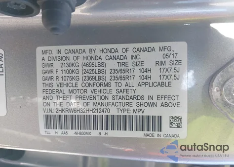 2017 Honda Cr-V Lx from USA, damaged, VIN 2HKRW6H32HH212470